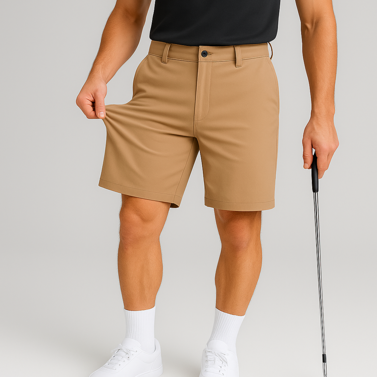 PRO STRETCH GOLF SHORTS - CHARCOAL GREY