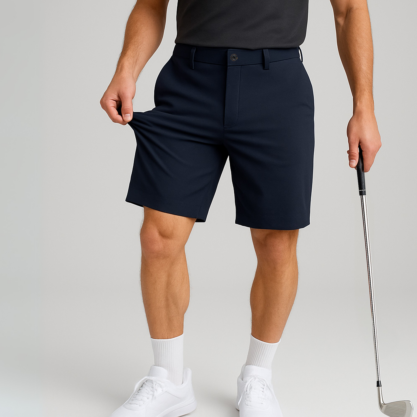 PRO STRETCH GOLF SHORTS - LIGHT GREY