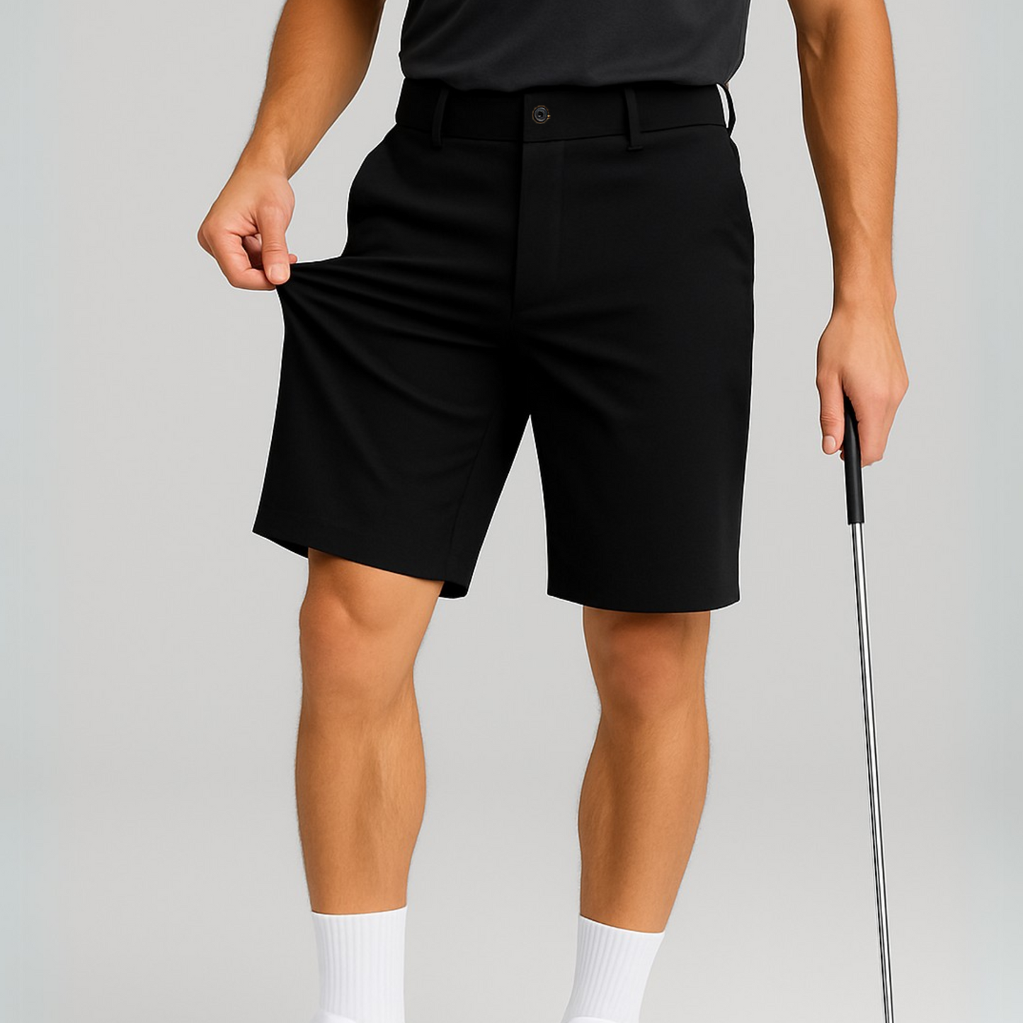 PRO STRETCH GOLF SHORTS - LIGHT GREY