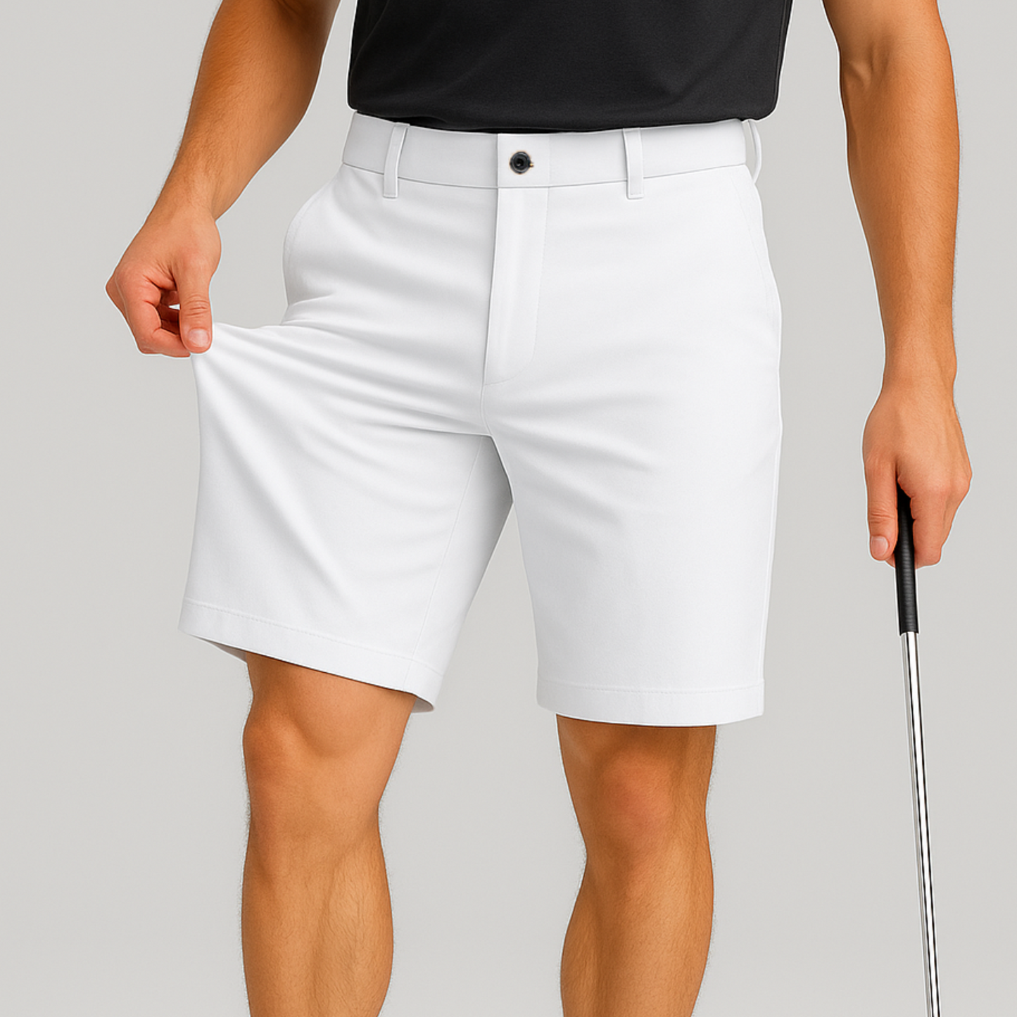 PRO STRETCH GOLF SHORTS - LIGHT GREY