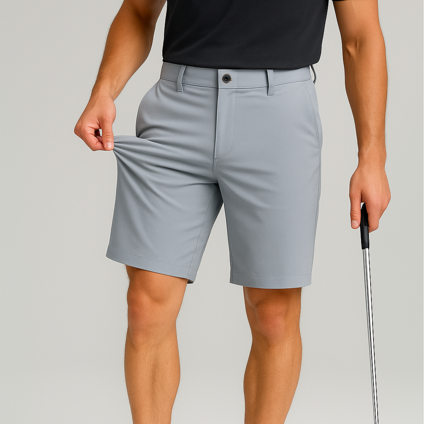 PRO STRETCH GOLF SHORTS - LIGHT GREY